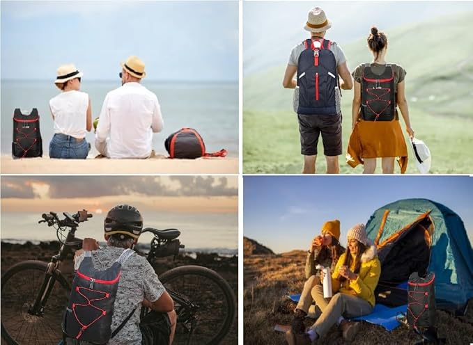 16L Hiking Daypack Lightweight Foldable Travel Backpack Water Repellent Camping - Image 8