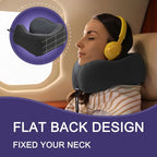 napfun Neck Pillow for Traveling, Upgraded Travel Neck Pillow for Airplane 100% - Image 4