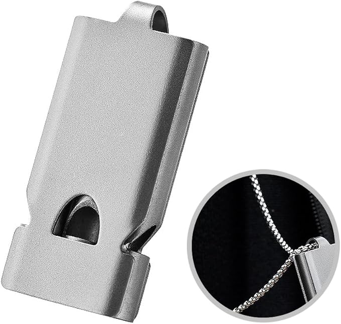 Whistle Emergency Whistles Keychain Rape Whistle Stainless Steel High Decibel by binboll