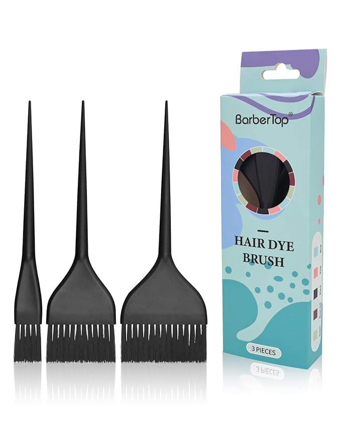 3 Pack Hair Color Brush Set - Professional Hair Dye Brush for Stylist, for Highlighting, Tint and Coloring Sections - Women Men Salon Use Home DIY Dyeing