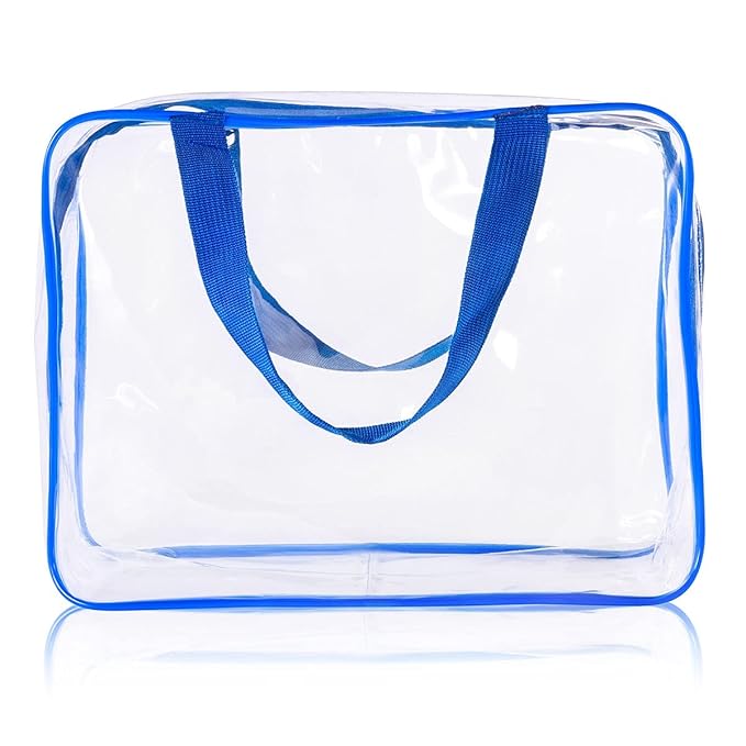 2Pcs Crystal Clear PVC Travel Toiletry Bag Kit - Image 6