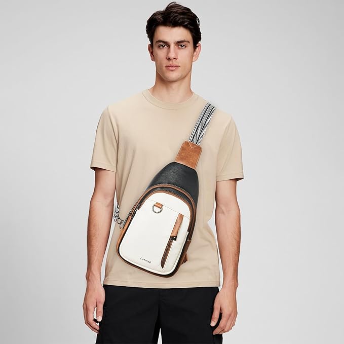 7L Sling Bag for Women Men Leather Small Sling Backpack Daypack Anti Theft - Image 2
