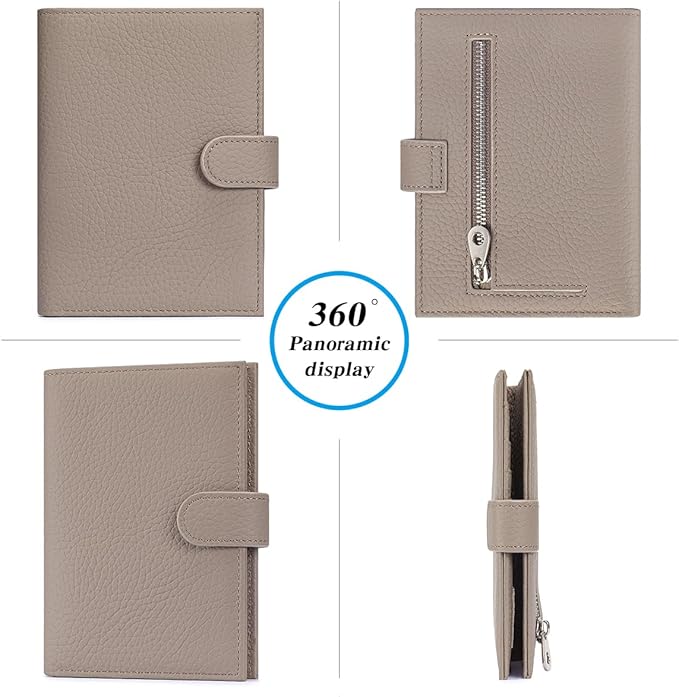 Passport Holder for Travel Women RFID Blocking Genuine Leather Passport Wallet - Image 6
