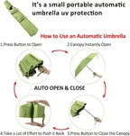 BAODINI Small UV Protection Travel Umbrella Compact - Image 4