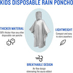 SaphiRose Disposable Rain Ponchos Emergency Clear Poncho - Image 2
