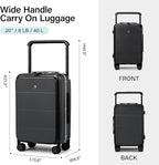 Hanke Top Opening Carry On Luggage, 20 Inch Zipperless Aluminum Frame Wide - Image 6