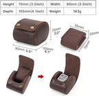 Leather Single Watch Case, Genuine Leather Vintage Watch Roll Travel Case - Image 4