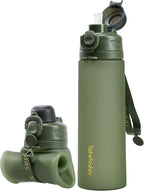 TakeToday Collapsible Water Bottles 20oz, Leak Proof, Foldable Silicone Travel by TAKETODAY
