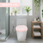 Microfiber Elongated Toilet Seat Cover 19.5"x 15" Machine Washable Solid Toilet - Image 7