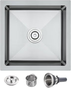 POPFLY 18 x 18 Inch Undermount Kitchen Sinks, Stainless Steel Single Bowl 9 by POPFLY