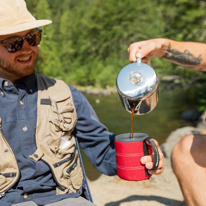 Backpacker Neoprene Mug I Infinity Lightweight BPA (Heathered Red)