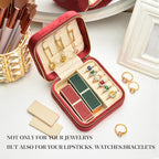 Travel Jewelry Case, Small Plush Velvet Jewelry Box - Image 5