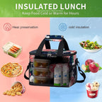iknoe Large Foldable Cooler Bag, 8.5L Insulated Lunch Bag, Leakproof Lunch - Image 2