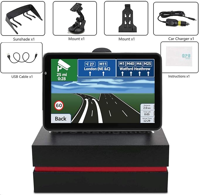 Car GPS Navigation, Latest 2025 Map 7 inch Touch Screen Car GPS, Voice Turn - Image 7