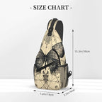 SUPLUCHOM Sling Bag Butterfly Goth Vintage Tarot Hiking Daypack Crossbody - Image 3