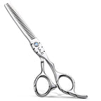ULG Hair Thinning Scissors 6.7” Shark Series 100% Japanese Stainless Steel, Offset Handle, 30-Tooth Seamless Thinner 15% Hair Removal, Professional Barber Layering Shears for Salon & Home Hair Styling