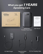 Apowking Power Bank with AC Outlet, 65W Portable Laptop Battery Bank Fast - Image 9
