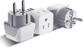 Ceptics Schuko Germany, France Plug Adapter, Dual Input by Ceptics