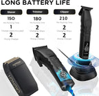 Supreme Trimmer 3-in-1 Barber Bundle | 2Spee Clipper, 2Spee Trimmer & Crunch Foil Shaver | Professional Beard Trimmer Men’s Hair Clipper Kit | (Black)