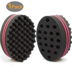 Hair Magic Twist Sponge: Two-Sided Dread Afro Coil Barber Tool for Curling and Waving Men's and Women's Long/Short Hair, 1 Pc