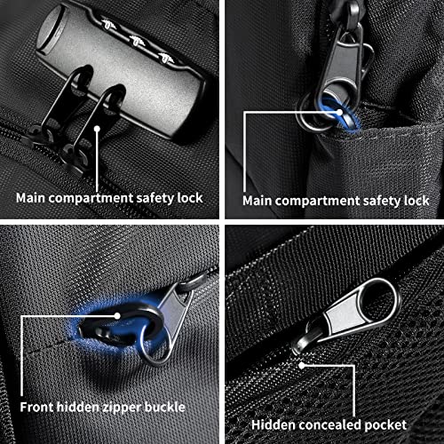 35 Liter Anti Theft Backpack with Giant Tumbler Holder Pocket and Lock (35L 15.6inch / A-black)
