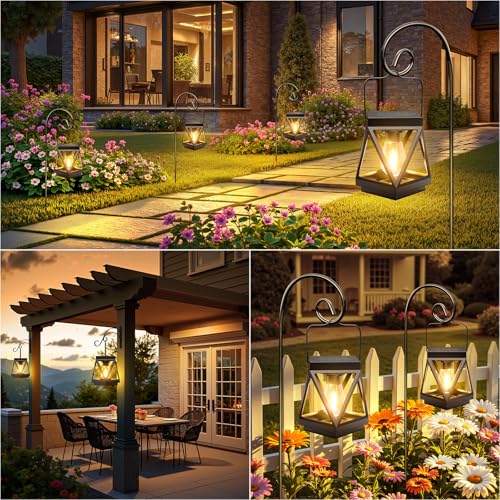 Solar Lanterns Outdoor Waterproof (Black)