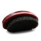 Curved Wave Brush for Men 360, Medium Hard Palm Hair Brushes with Boar Bristles for Black Hair Wavers to Creating 360 Waves (Red)