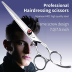 FENICE PEAK 7" Hair Cutting Scissors Barber Scissors Professional 440C Stainless Steel Sharp Scissors Haircuts for Men, Women and Children