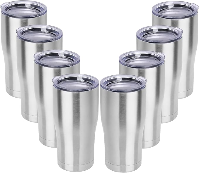 DOMICARE 20oz Tumbler with Lid Stainless Steel Tumblers Bulk, Double Wall by VisittheDOMICARE