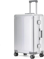 Metal all aluminum carry-on suitcase 20 "hard face, TSA lock and rotating wheel by XZSP+AISU