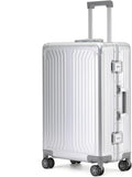 Metal all aluminum carry-on suitcase 20 "hard face, TSA lock and rotating wheel by XZSP+AISU