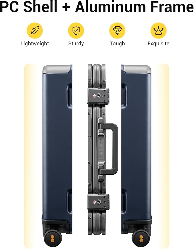 LEVEL8 Carry On Luggage Airline Approved Zipperless - Image 3