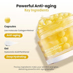 KOEC Deep Collagen Retinol Boosting Capsule Cream,Golden Capsule Face & Neck Moisturizer with Hyaluronic Acid for Firming & Hydratng & Smoothing,Anti Aging Day & Night Cream for All Skin 1.76 fl.oz