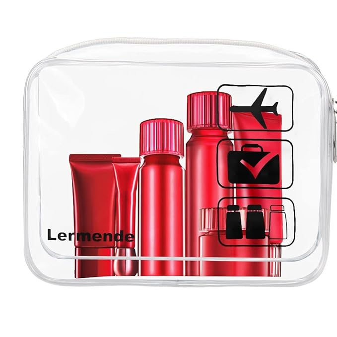 Lermende 2pcs Clear Toiletry Bag TSA Approved Travel Bag, Carry On - Image 6