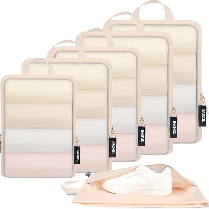 BAGAIL 6 Set Ultralight Compression Packing Cubes Packing Organizer by BAGAIL