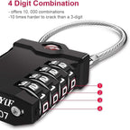 ZHEGE TSA Approved Cable Locks Flexible, Travel Lock Zipper Bag, 4 Digit - Image 3