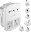 Ceptics Universal Travel Adapter Kit – 2 USA sockets, 1x PD 35W USB-C and USBC by Ceptics