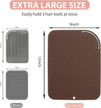 Large Silicone Heat Resistant Mat, Portable Travel Hot Hair Tools Holder Pad for Curling Iron, Flat Iron, Hair Straightener and Other Styling Tools(12.0" x 9.0")