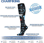 CHARMKING Compression Socks for Women & Men Circulation 15-20 mmHg is Best - Image 4