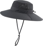 Home Prefer UPF50+ Mens Sun Hat Wide Brim Fishing Hat Foldable Large Brim UV - Image 2