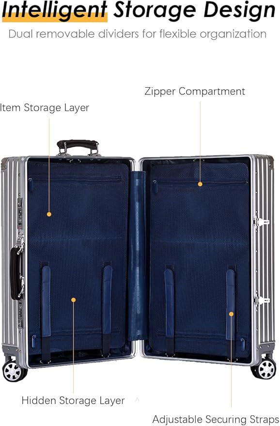HotWay 28 Inch All Aluminum Checked in Luggage - Image 5