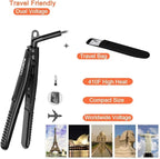LOVANI Mini Flat Iron Travel Size Nano Titanium Dual Voltage Portable Hair for Worldwide Use 0.5 Inch Straightener with Professional Heat Resistant Travelling Bag