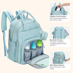 BabbleRoo Leather Diaper Bag Backpack - Image 6