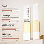 Blanc Cover Cream Stick, Korean Color-Changing Foundation Stick Full Coverage Base Concealer Makeup Dual-Ended with Detachable Brush for a Flawless Look (Natural)