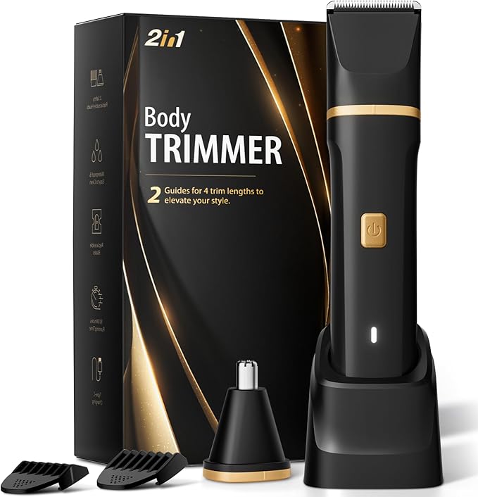 Electric Razor for Men, IPX7 Waterproof Versatile Shaver for Temple, Ear Hairs by Risina
