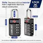 SURE LOCK TSA Approved 4-Digit Resettable Combination Luggage Locks - Image 4