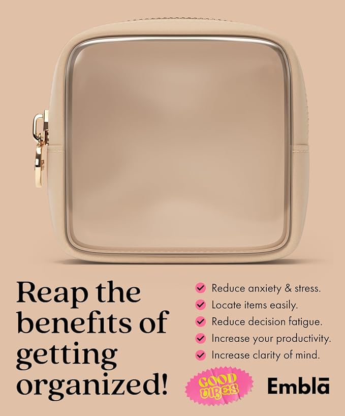 Clear Makeup Bag Zipper Pouch, Transparent Cosmetic Case Organizer, TSA - Image 6