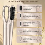 AIKO PRO 5-in-1 Hair Dryer Brush Set, 1200W, Lightweight, ALCI Safety, Tourmaline Technology, Champagne Gold (Champagne Gold)