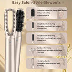 5-in-1 Hair Dryer Brush Set, 1200W, Lightweight, ALCI Safety, Tourmaline Technology, Champagne Gold (Champagne Gold) (Champagne Gold)