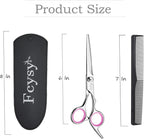 Fcysy Professional 6 Inch Haircut Scissors - Barber Shears with Comb, Salon Hair Shears for Men, Women & Pets